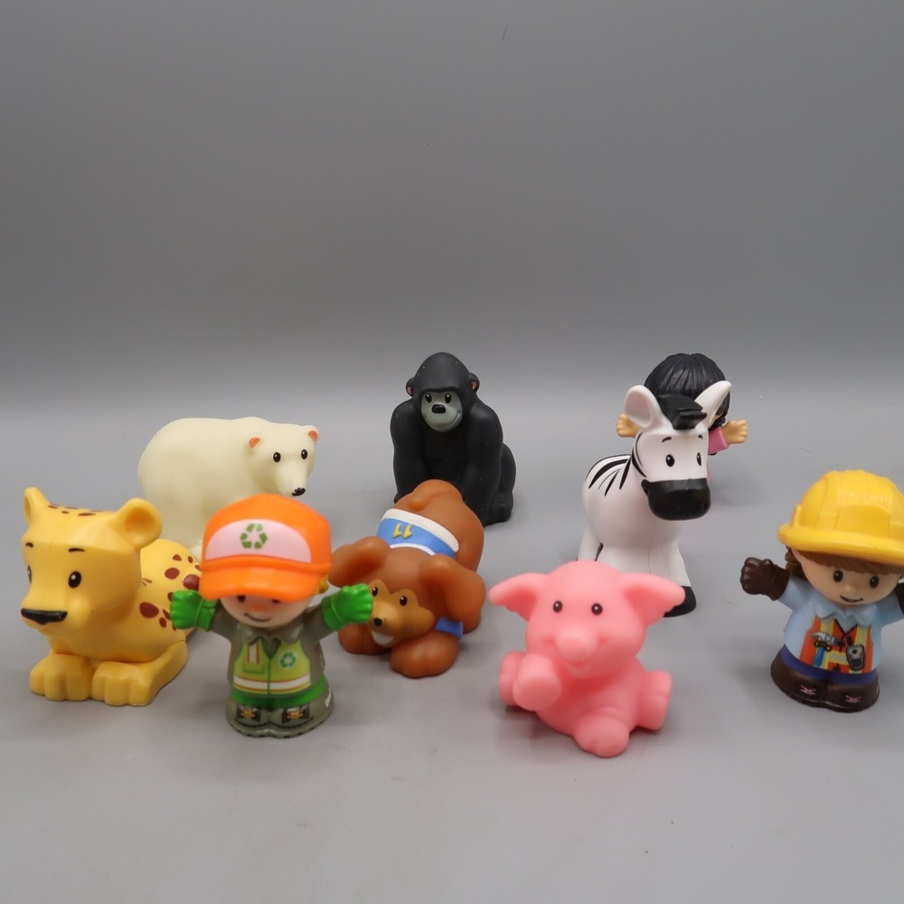 FP Little People Boy Girl Animals Pig Dog Cheeta Gorilla Zebra Figures Lot